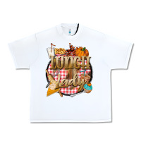 White fall  lunch lady Urban Heavy Tee - BarkalooDesign