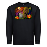 Black headstone and coffin background Premium Sweatshirt - BundleAndBundleShop