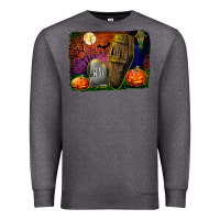 Charcoal Heather headstone and coffin background Premium Sweatshirt - BundleAndBundleShop