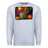 Heather Grey headstone and coffin background Premium Sweatshirt - BundleAndBundleShop