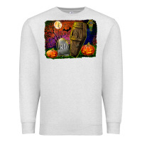 Oatmeal Heather headstone and coffin background Premium Sweatshirt - BundleAndBundleShop
