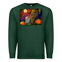 Sports Green headstone and coffin background Premium Sweatshirt - BundleAndBundleShop