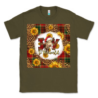 Army Green joy to the world christmas cow Classic Tee - LillyAllenDesigns