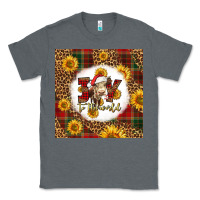 Charcoal Heather joy to the world christmas cow Classic Tee - LillyAllenDesigns