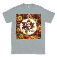Heather Grey joy to the world christmas cow Classic Tee - LillyAllenDesigns