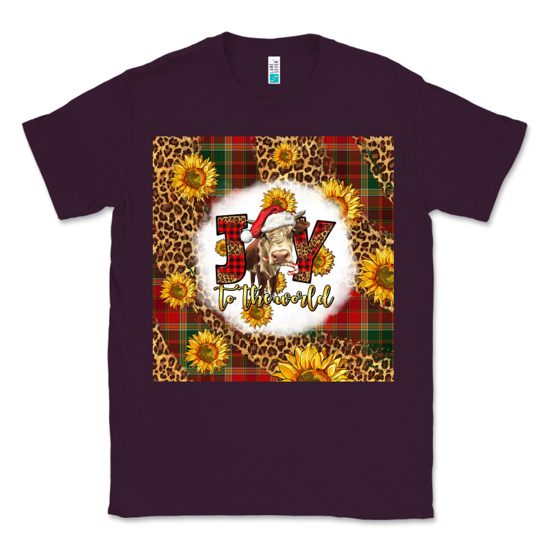 Joy To The World Christmas Cow Classic Tee by LillyAllenDesigns | Teevron