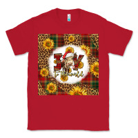 Red joy to the world christmas cow Classic Tee - LillyAllenDesigns