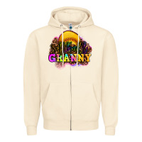Sandshell softball granny Zipper Hoodie - OliviaCreatesArt