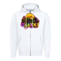 White softball granny Zipper Hoodie - OliviaCreatesArt