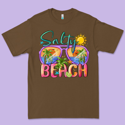 Salty Beach Premium Tee Designed By Maliassmallbusiness