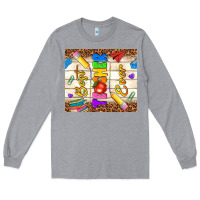 Heather Grey best teacher ever Long Sleeve Tee - NancyCooperArtShop