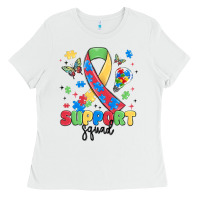 White support squad autism Ladies Tee - MaliasSmallBusiness