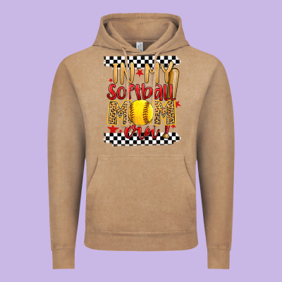 In My Softball Mom Era Vintage Hoodie Designed By Artiststas