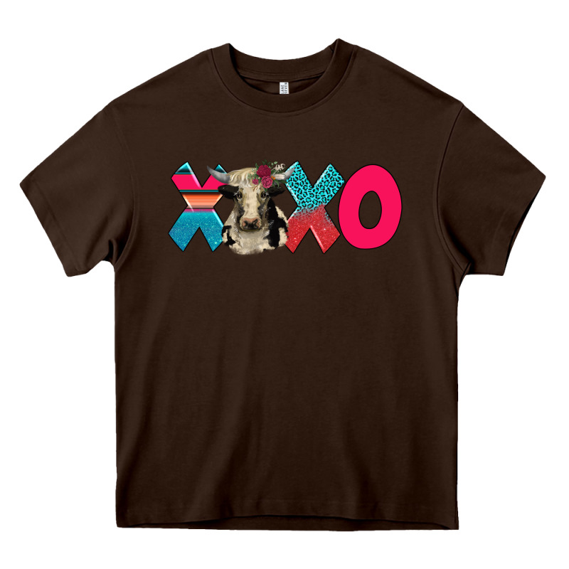 Xoxo Holstein Cow Heavy Core Tee by AdoDesignShop | Teevron