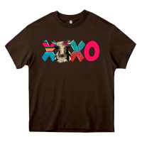 Chocolate Brown xoxo holstein cow Heavy Core Tee - AdoDesignShop
