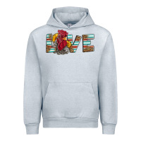 Heather Grey love rooster head Urban Hoodie - LillyAllenDesigns