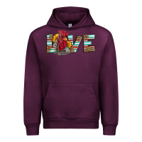 Mauve Wine love rooster head Urban Hoodie - LillyAllenDesigns