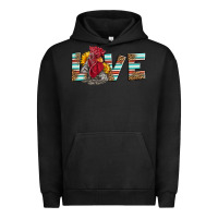 Pigment Black love rooster head Urban Hoodie - LillyAllenDesigns