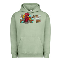 Pigment Oil Green love rooster head Urban Hoodie - LillyAllenDesigns