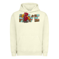 Pigment Pistachio love rooster head Urban Hoodie - LillyAllenDesigns