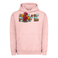 Pigment Salmon love rooster head Urban Hoodie - LillyAllenDesigns