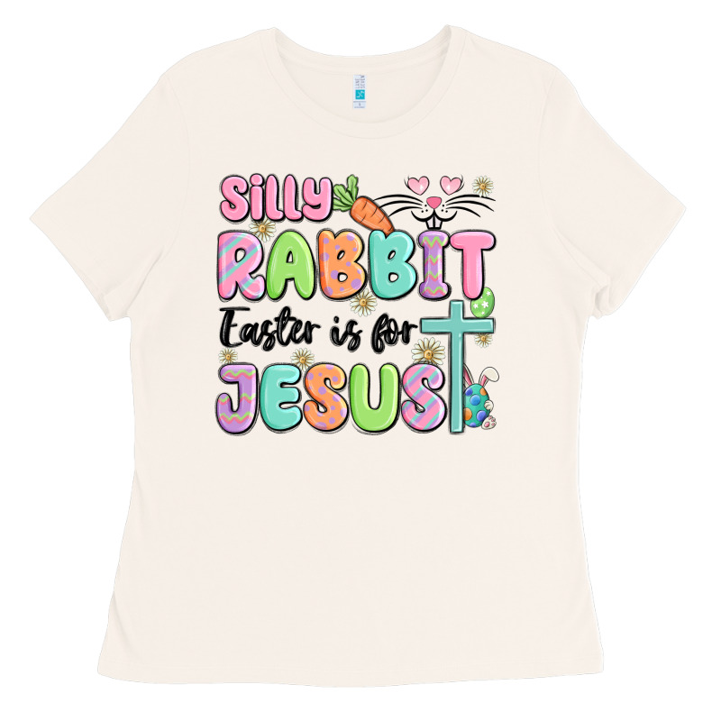 Silly Rabbit Easter Is For Jesus Ladies Tee by MaliasSmallBusiness | Teevron