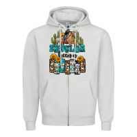 Dove Grey shoulda been a cowgirl Zipper Hoodie - OliviaCreatesArt