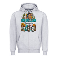 Heather Grey shoulda been a cowgirl Zipper Hoodie - OliviaCreatesArt