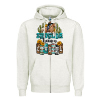Oatmeal Heather shoulda been a cowgirl Zipper Hoodie - OliviaCreatesArt