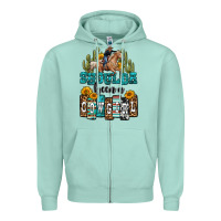 Seafoam shoulda been a cowgirl Zipper Hoodie - OliviaCreatesArt