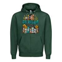 Sports Green shoulda been a cowgirl Zipper Hoodie - OliviaCreatesArt