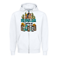 White shoulda been a cowgirl Zipper Hoodie - OliviaCreatesArt