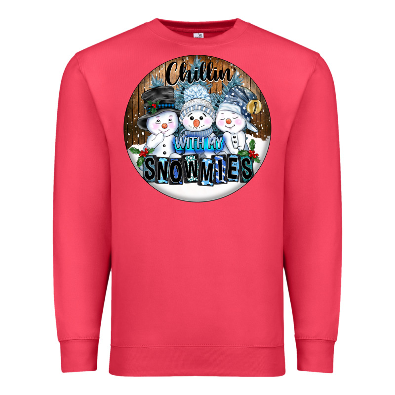 Chillin With My Snowmies Premium Sweatshirt by FaDigitalArtStudio | Teevron