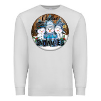 Dove Grey Chillin With My Snowmies Premium Sweatshirt - FaDigitalArtStudio