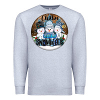 Heather Grey Chillin With My Snowmies Premium Sweatshirt - FaDigitalArtStudio