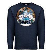 Navy Chillin With My Snowmies Premium Sweatshirt - FaDigitalArtStudio