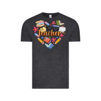Vintage Black teacher heart Vintage Tee - Artiststas