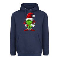 Navy green christmas gnomes Heavyweight Hoodie - FaDigitalArtStudio
