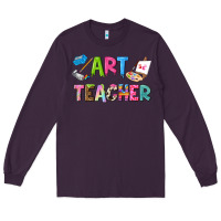 Plum art teacher Long Sleeve Tee - NancyCooperArtShop