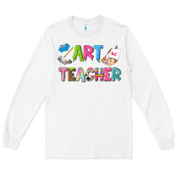 White art teacher Long Sleeve Tee - NancyCooperArtShop