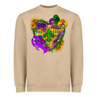 Mushroom Mardi Gras heart Heavyweight Sweatshirt - HowdyJamesFarm
