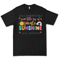 Black good morning world your little ray of sarcastic Premium Tee - MaliasSmallBusiness