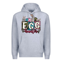 Heather Grey Easter egg hunter Premium Hoodie - OliviaCreatesArt