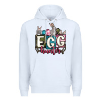 White Easter egg hunter Premium Hoodie - OliviaCreatesArt