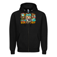 Black sunflower cow olivia Zipper Hoodie - OliviaCreatesArt