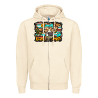 Sandshell sunflower cow olivia Zipper Hoodie - OliviaCreatesArt