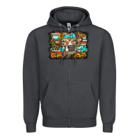 Smoke sunflower cow olivia Zipper Hoodie - OliviaCreatesArt