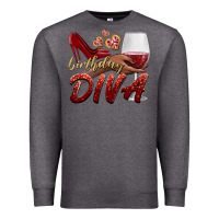 Charcoal Heather birthday diva Premium Sweatshirt - BundleAndBundleShop