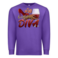 Purple birthday diva Premium Sweatshirt - BundleAndBundleShop