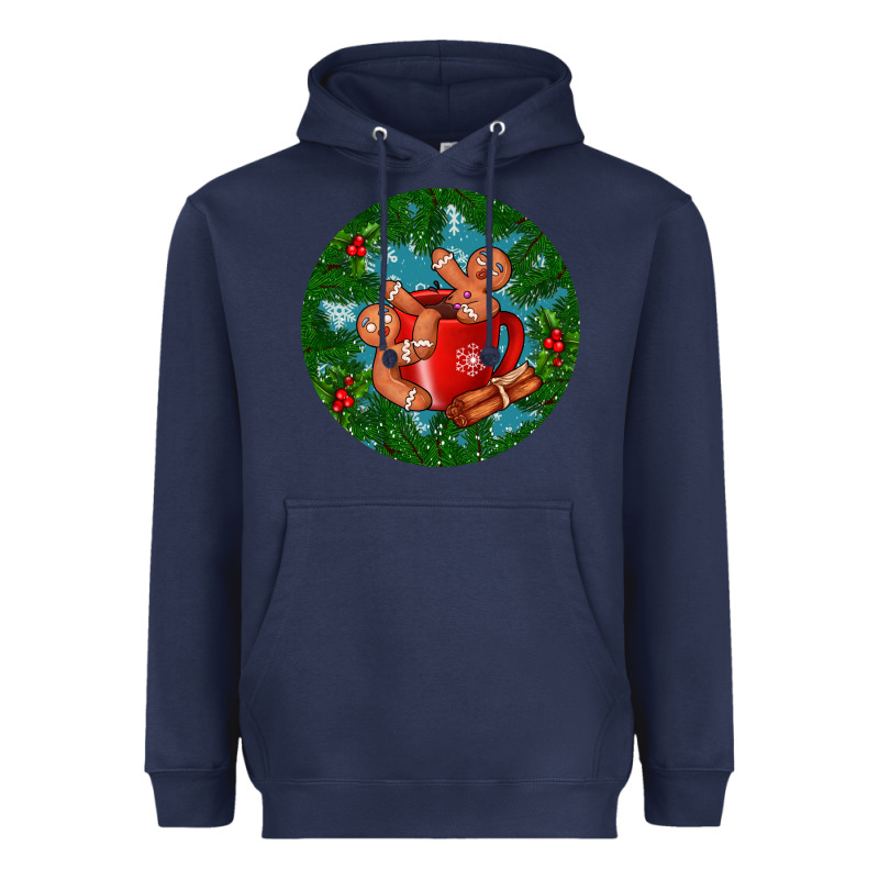 Gingerbread Men With Hot Chocolate Heavyweight Hoodie by BundleAndBundleShop | Teevron